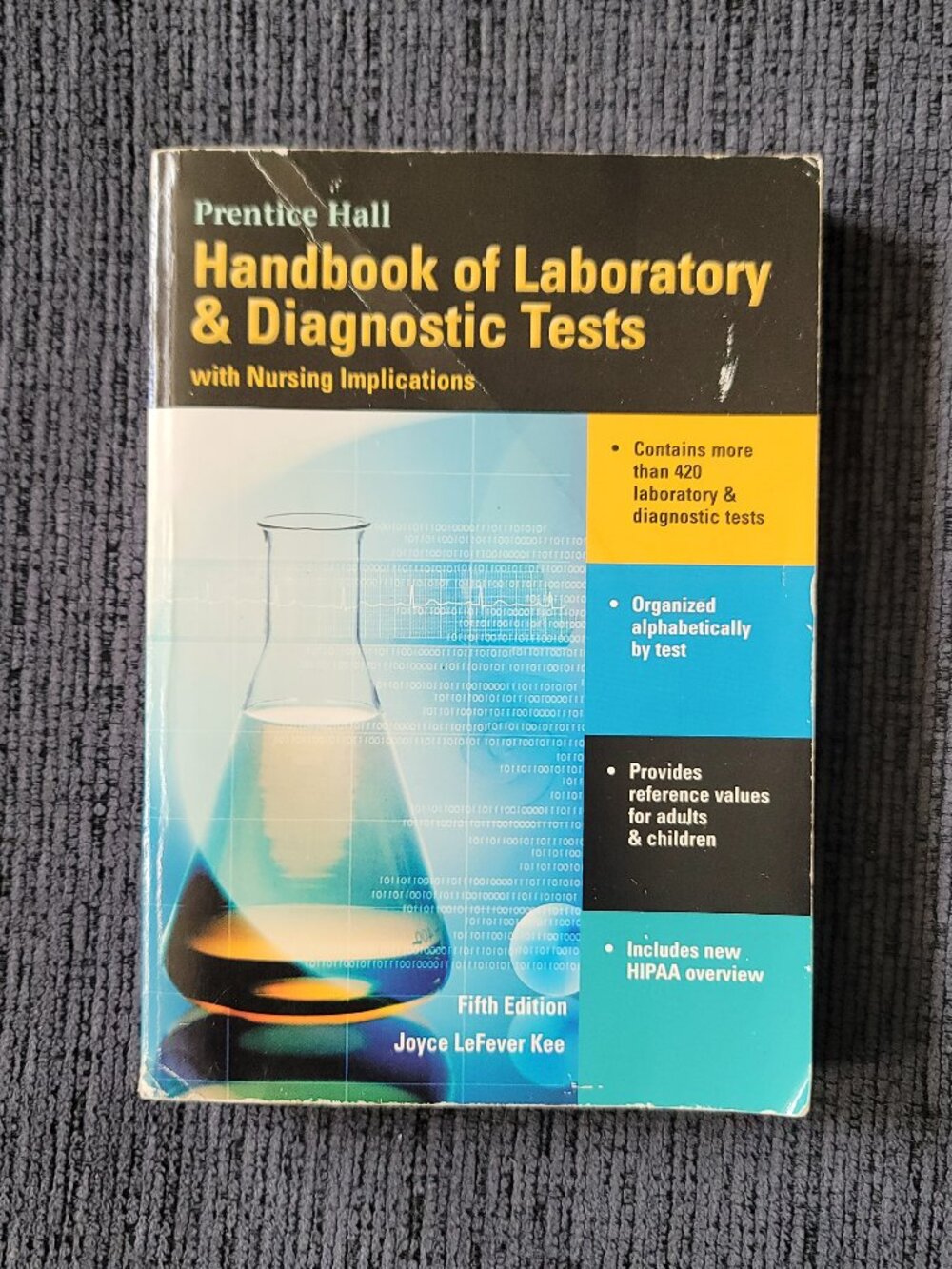 #795 5/$10 Handbook For Laboratory and Diagnostic Tests Book